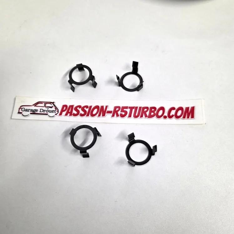 Lot de 4 agraphes / clips d'injecteur R5 Turbo