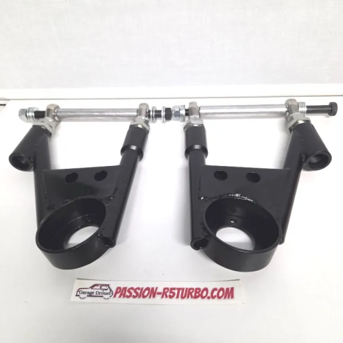 Jeu de triangles supérieurs avant montage Cevennes avec axes, rotules type unibal, tube et renfort